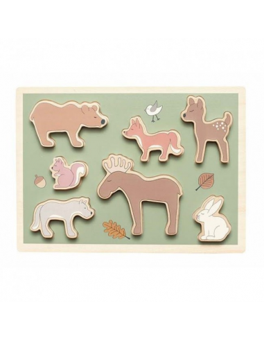 Drvene puzzle - šumske životinje Jabadabado®