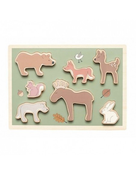 Drvene puzzle - šumske životinje Jabadabado®