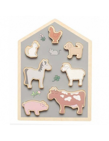 Puzzle 4D - domaće životinje Jabadabado®