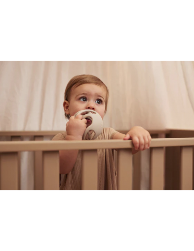 Baby silikonska lopta za zube - nježno siva