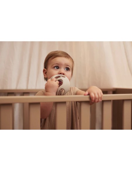 Baby silikonska lopta za zube - nježno siva