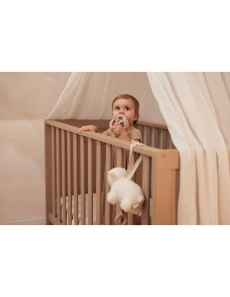 Baby silikonska lopta za zube - nježno siva