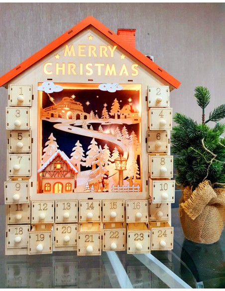 Adventski kalendar drveni