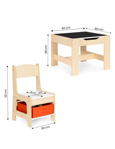 Dječji stol i stolice Natur