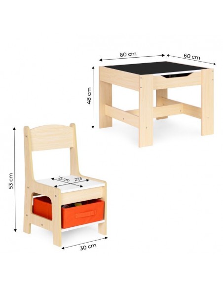 Dječji stol i stolice Natur