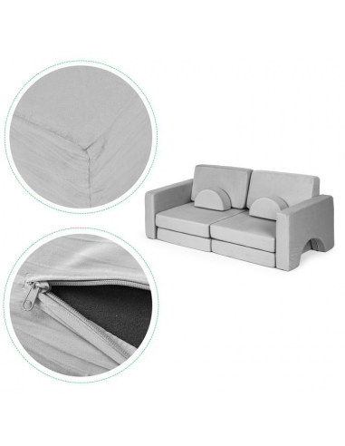 Dječja sofa za slaganje siva