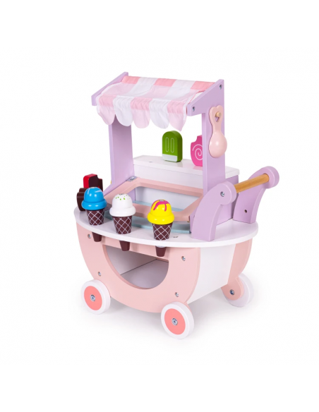 Drvena kolica sa sladoledom