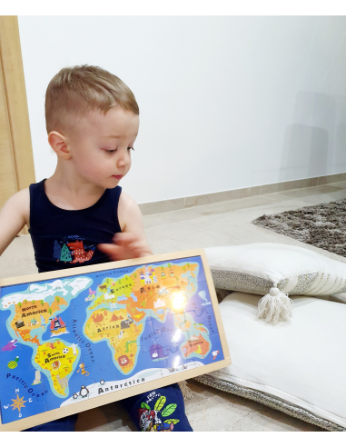Drvene puzzle Legler® - karta svijeta