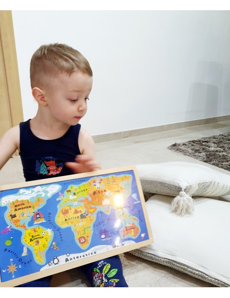 Drvene puzzle Legler® - karta svijeta