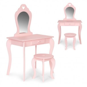 Veliki dječji toaletni stol Ecotoys® - roza - BESPLATNA DOSTAVA