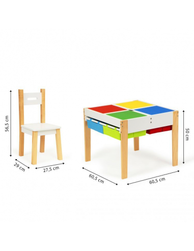 Didaktički set - stol i stolice Ecotoys® - BESPLATNA DOSTAVA